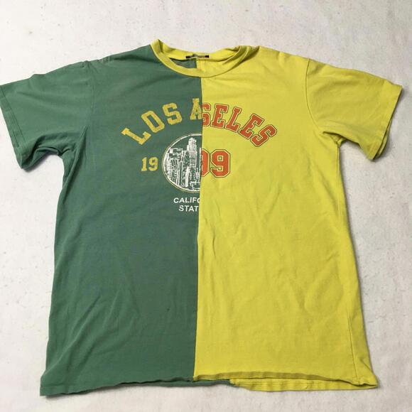 Nova T shirt short sleeve Crewneck Patchwork Los angeles